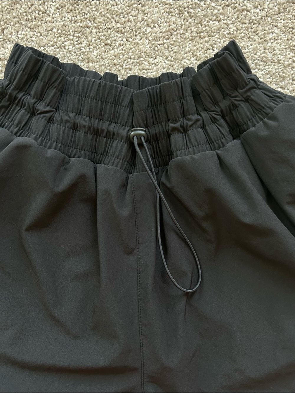 All in Motion Black High-Rise Smocked Running Shorts - Size Medium - Picture 2 of 8